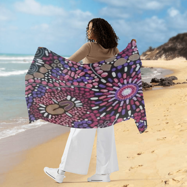 "Unveiling Timeless Splendor: Embrace the Elegance of Aboriginal-Designed Chiffon Women's Sarongs" - Walkaboutgirl 