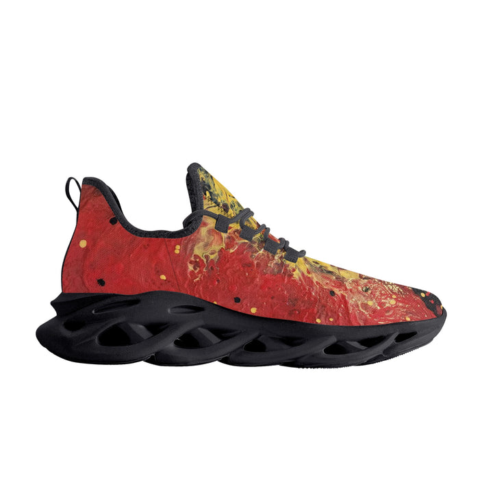 "Stride with Pride: Aboriginal Flag Pour Design Mens Flex Control Sneakers" - Walkaboutgirl 