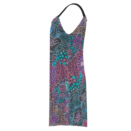 Women's Elastic Neck Cami Mid Dress