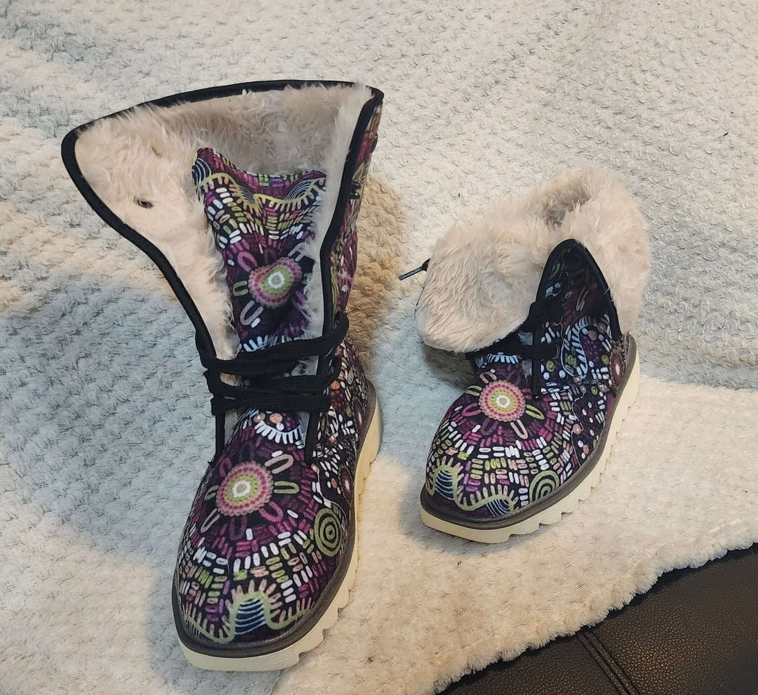 Women's Plush Boots IN YOU'RE PATHWAY - Walkaboutgirl 