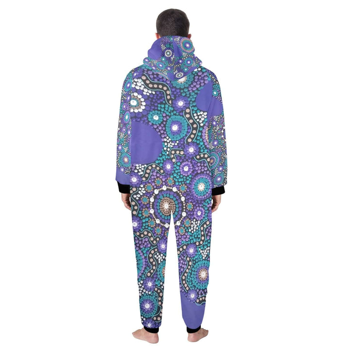 Unisex One-Piece Zip Up Hooded Pajamas - Walkaboutgirl 