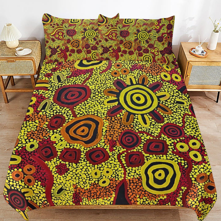 3-Piece Bedding Set-90"x90"/ 229x229cm (Dual-sided Printing) AU QUEEN