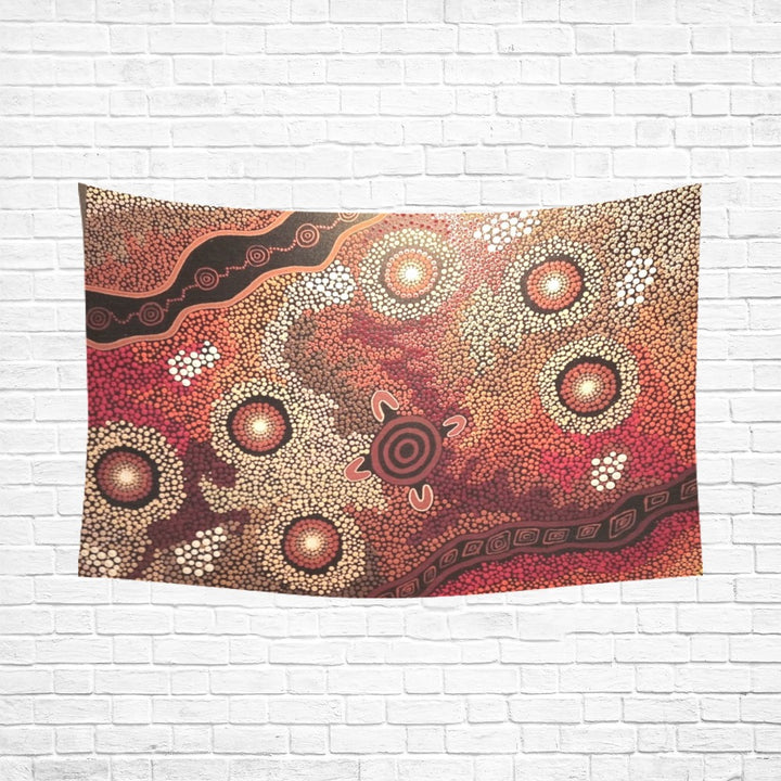 SUNBURNT COUNTRY Cotton Linen Wall Tapestry 90"x 60" COPYRIGHT ©️