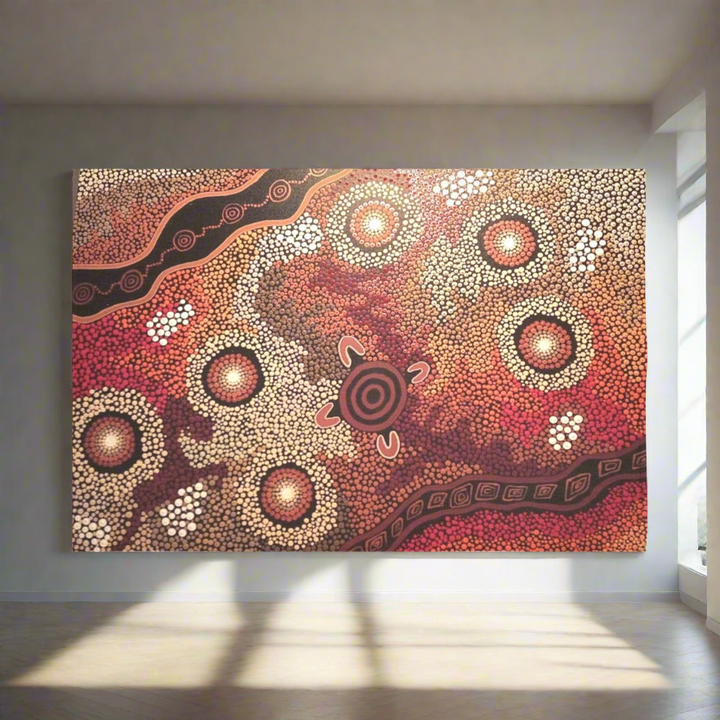 SUNBURNT COUNTRY Cotton Linen Wall Tapestry 90"x 60" COPYRIGHT ©️