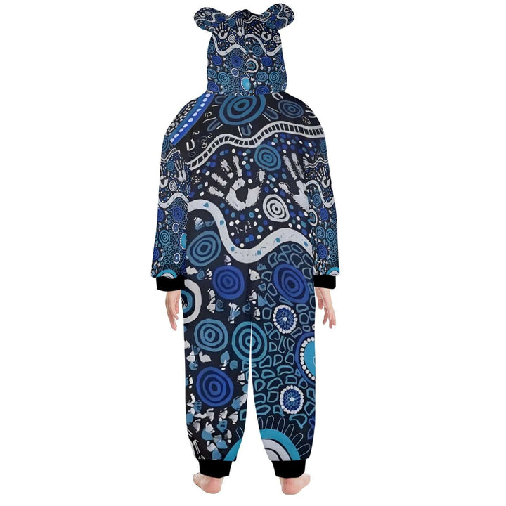 One-Piece Zip Up Hooded Pajamas for Big Kids - Walkaboutgirl 