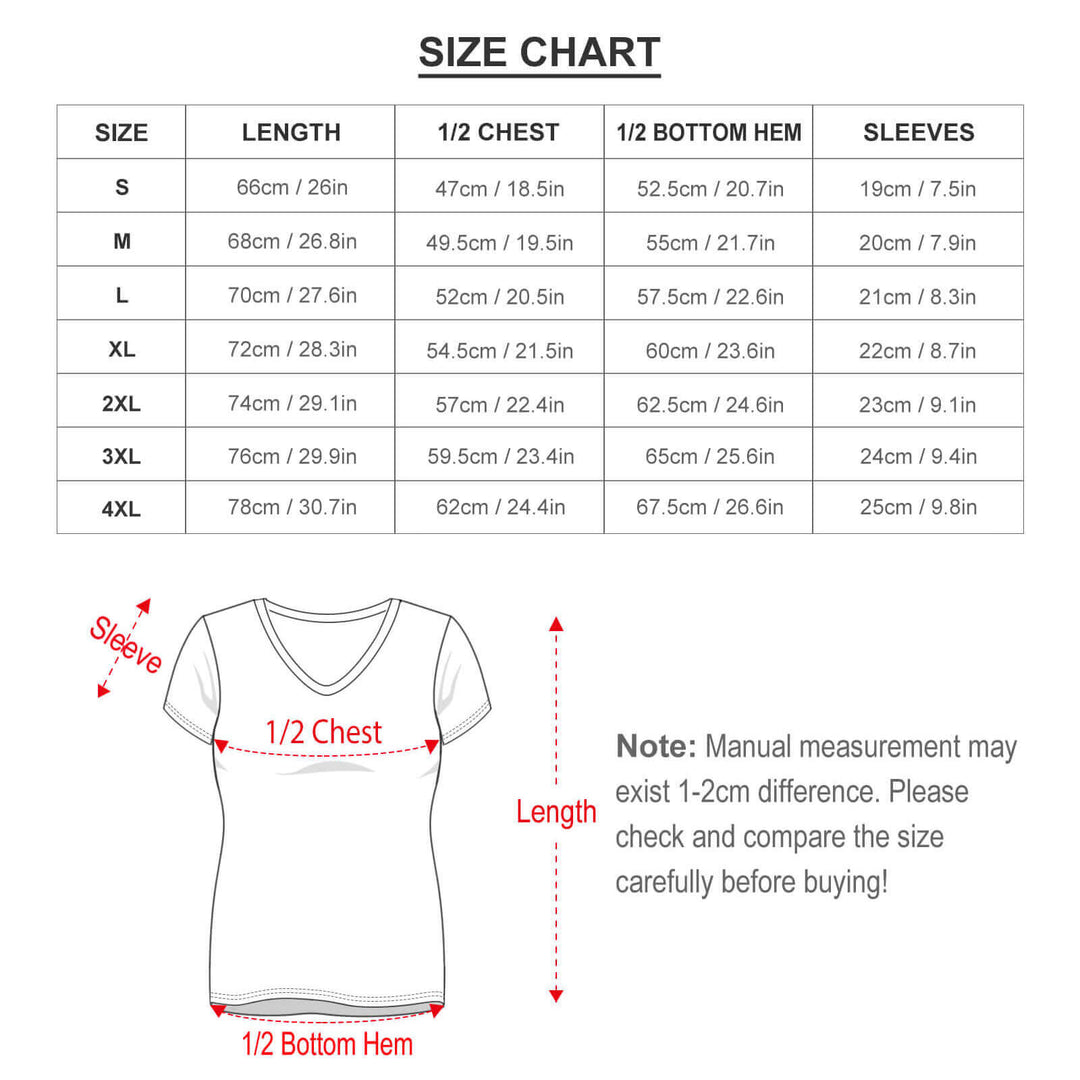 Women's Short-Sleeve V-Neck T-Shirt - Walkaboutgirl 