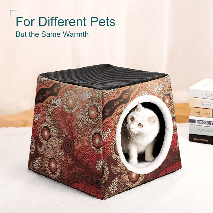 Custom Pet Selfwarming Nest Pet Soft Sleeping Bed Puppy & Cat House - Walkaboutgirl 