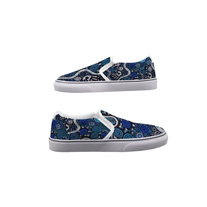 Step into Style: Aboriginal-Inspired Slip On Sneakers for Trendy Kids! - Walkaboutgirl 