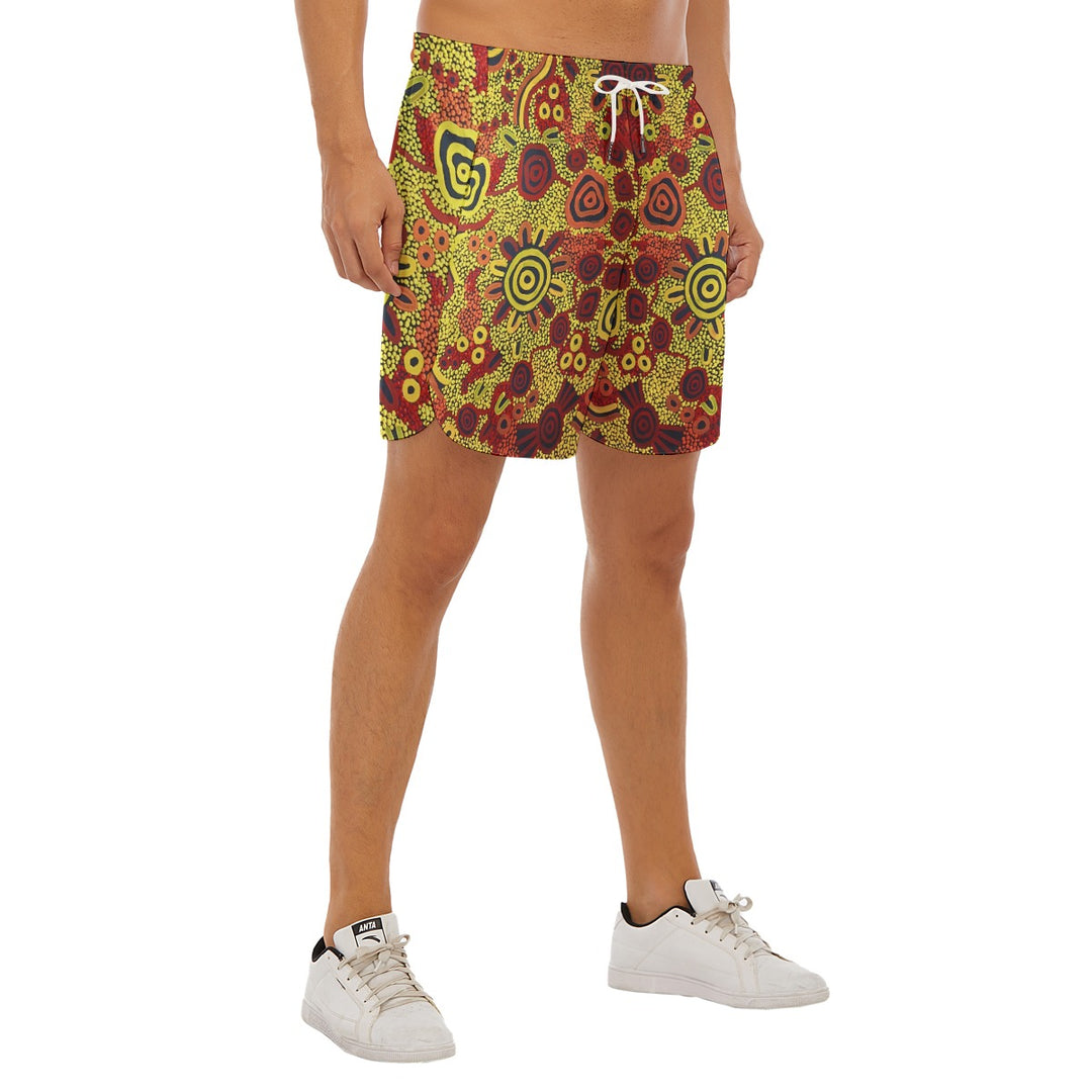 Men's Side Split Running Sport Shorts - Walkaboutgirl 