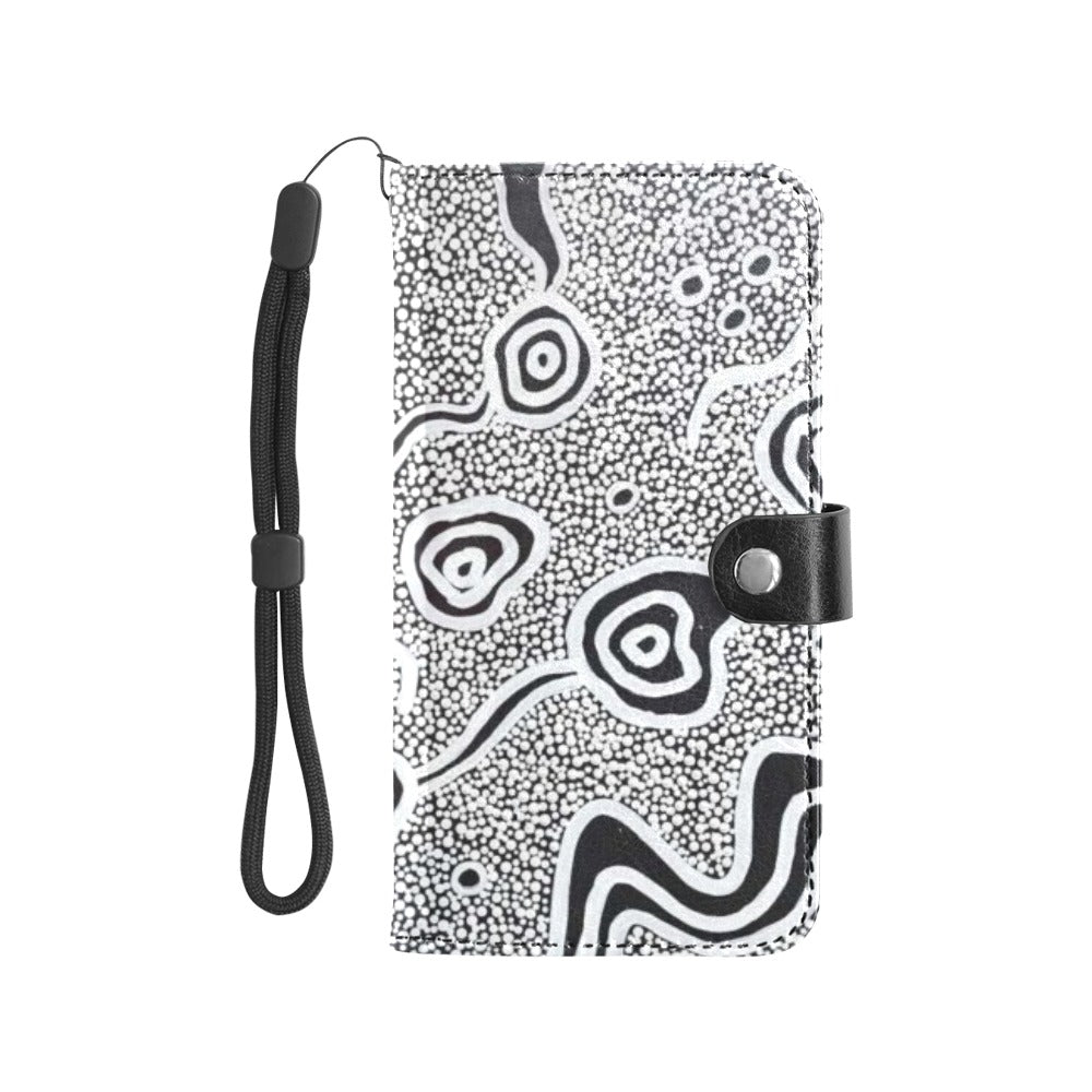 Flip Leather Purse for Mobile Phone (Large) - Walkaboutgirl 