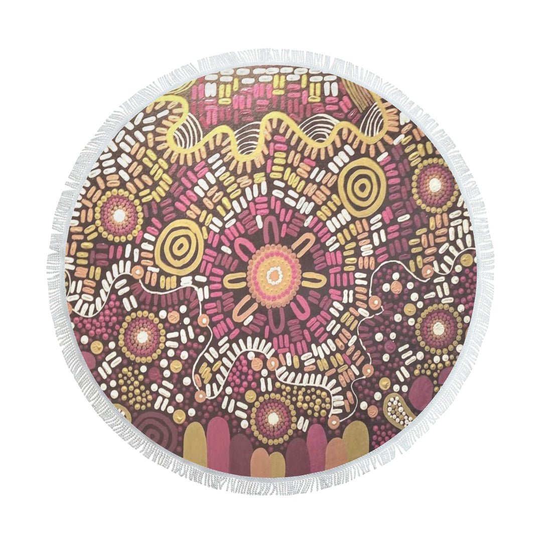 Circular Beach Shawl Towel 59"x 59" - Walkaboutgirl 