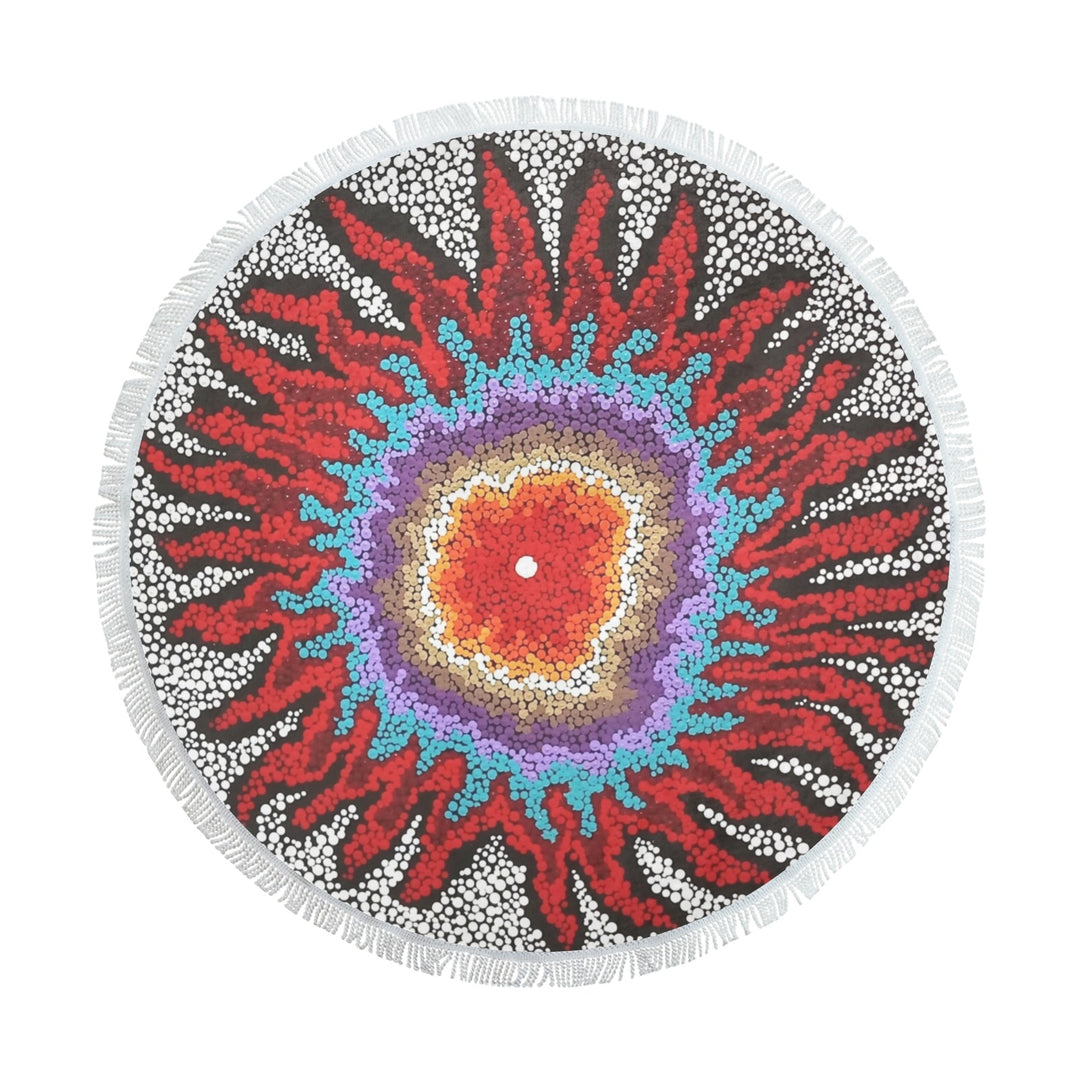 Circular Beach Shawl Towel 59"x 59" - Walkaboutgirl 